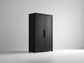 Armadio - legno-metallo - 100 x 55 x 190 cm - Nero - stile moderno minimalista