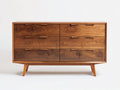Cassettiera- Legno-160x45x75 cm-Marrone naturale-Stile moderno