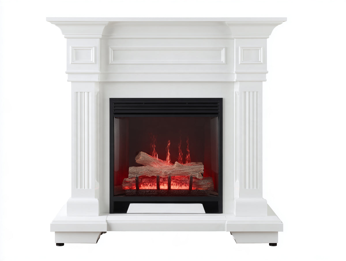 Camino-MDF-150x40x125 cm-Bianco-Classico