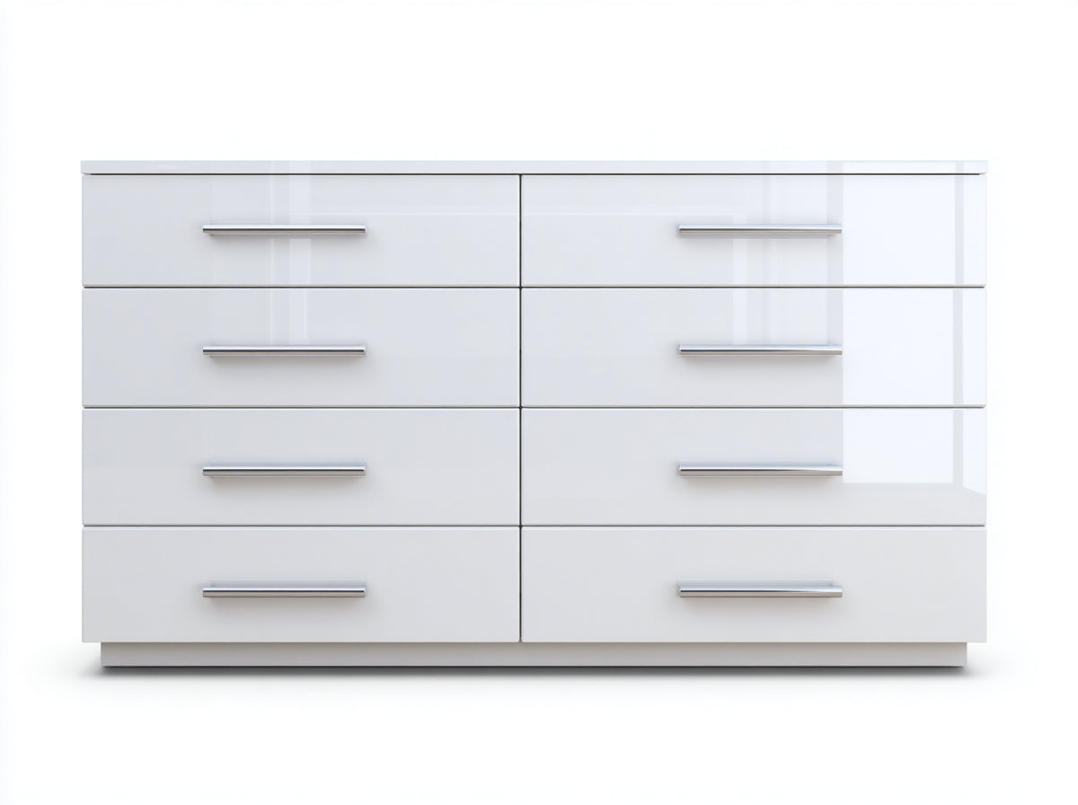 Cassettiera-Legno MDF-160x45x80 cm-Bianco-Stile moderno