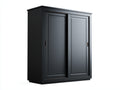 Armadio - legno-metallo - 150 x 60 x 195 cm - Nero-Bronzo - stile moderno elegante