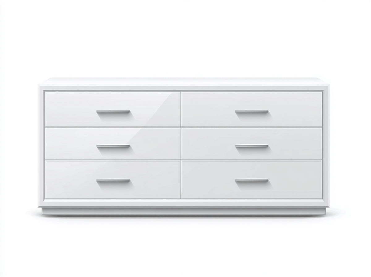Cassettiera-Legno MDF-160x45x80 cm-Bianco-Stile moderno